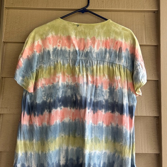 Caffe Marrakesh  top tie dye in pale tones Sz M - Picture 2 of 4